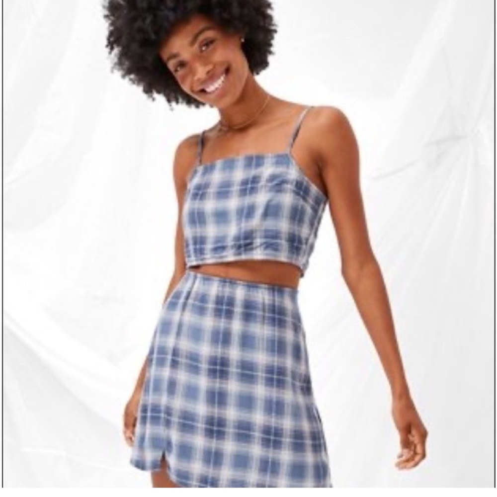 AMERICAN EAGLE PLAID LINED SKIRT